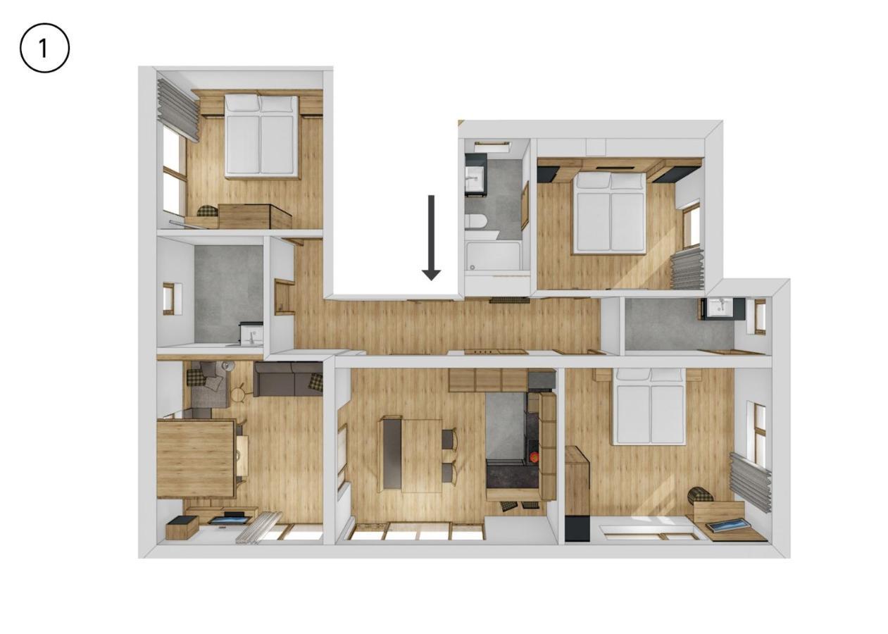 Appartement Foerra Tesido Eksteriør billede